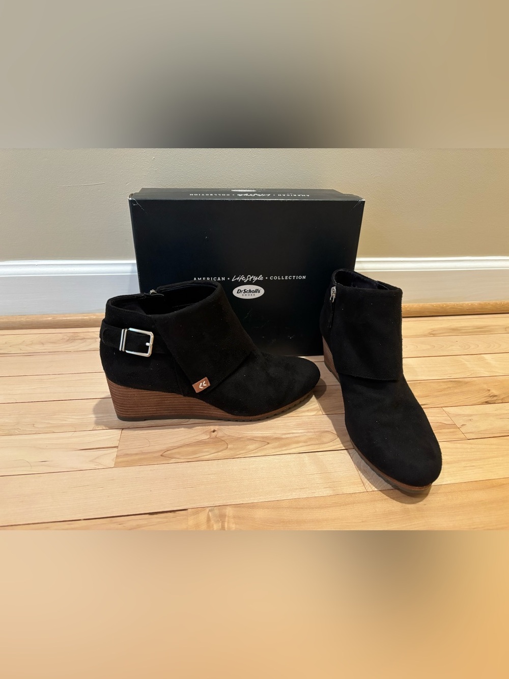 Dr. Scholl’s Create Wedge Ankle Boots Black 9